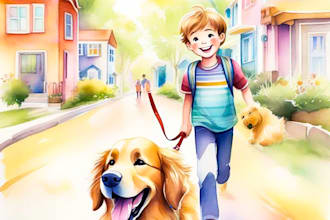 watercolor children book illustration