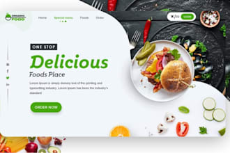 design food recipe shopify store meal delivery food restaurant website