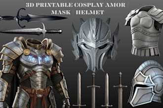 sculpt custom printable 3d mask cosplay amor 3d helmet props halloween costume