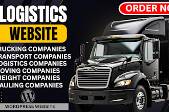 create logistics website with tracking system, dispatch, fright, travel website