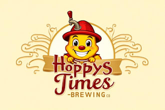 design creative beer mascot logo