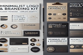 create minimalist business logo design and complete branding kit for you