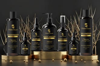create cosmetic label design, skincare, cosmetic label, and packaging design