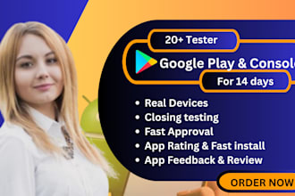create and provide 12 testers or 20 app testers console google playstore android
