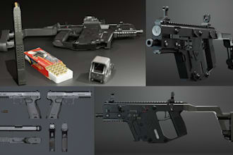 stylized 3d game props and assets pbr texture game ready 3d model weapon blender