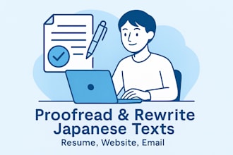 proofread, edit and rewrite your japanese resume, email or website content