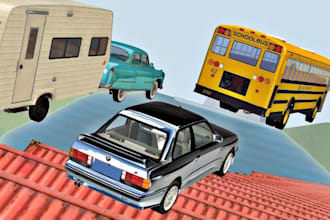 create beamng drive video for youtube, fb, tiktok channels
