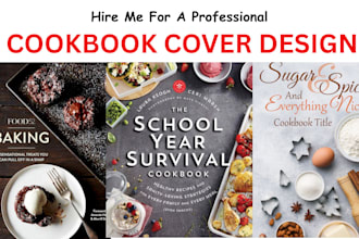 professionally design cookbook cover and recipe book cover design