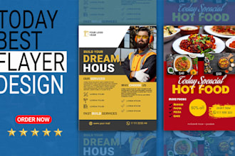 eye catching corporate food menu business birthday party flyers in 10 hour