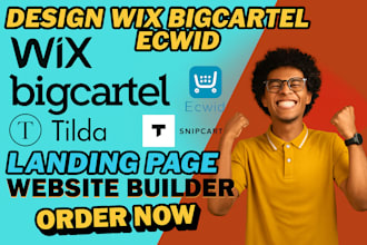 design wix bidcartel ecwid tilda snipcart volusion landing page website builder