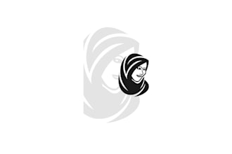 design unique and clean hijab logo