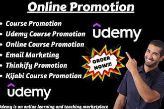 promote udemy kajabi thinkific courses with video ads and sales funnels