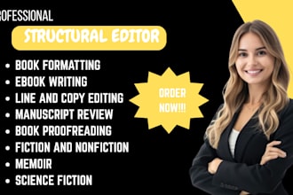 do structural book editing fiction and non fiction light novel edit proofread