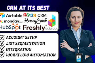 setup airtable crm dubsado crm freshly honeybook zoho crm monday stackby hubspot