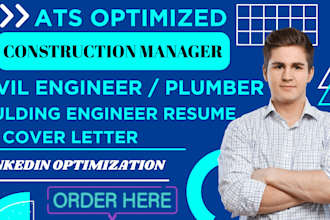 write civil engineer, construction manager resume, building engineer, plumber cv