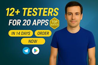 provide 12 plus close app tester for android app google play close app testing