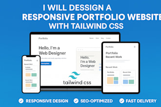 design a responsive portfolio website with tailwind CSS