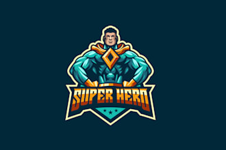 create awesome superhero mascot character and mascot logo
