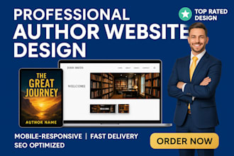 design an author website, book author website, ebook author website