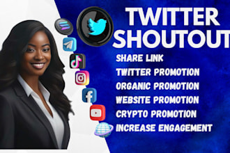 promote shoutout share website link to twitter yt fb ig tiktok app crypto users