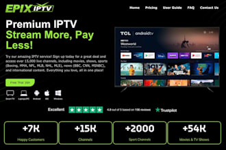create iptv and smart TV apps for samsung and lg with full subscription support