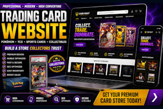 build trading card website pokemon website tcg store card shop website
