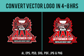 do vector logo, vectorize image, recreate, and redraw using