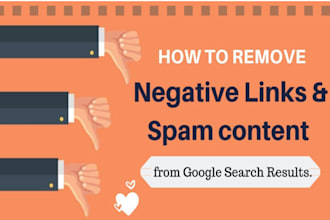 remove negative link from google search