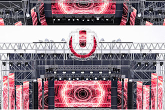 design a professional event stage, 3d concert stage,  3d stage , stage lighing