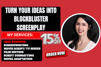 write movie script novel adaptation synopsis screenplay film script writing