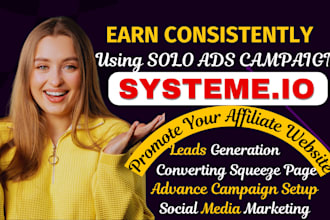 do solo ads campaign setup systeme io sales funnel for affiliate website link