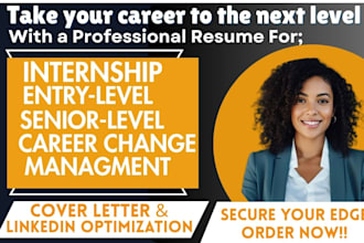 write management, internship, entry level, senior level and career change resume