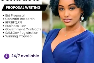 prepare winning bid proposal, research, and response to rfp, government contract