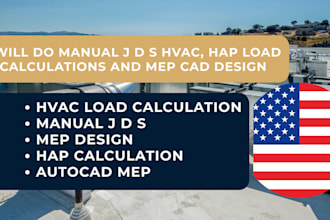 do manual j d s hvac, hap load calculations and mep cad design