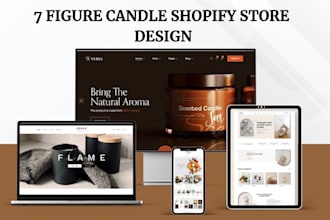 design candle shopify store scented candle website candle dropshipping website