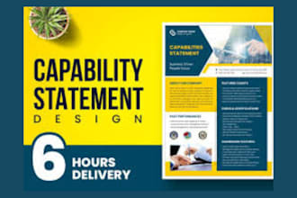 design a standout federal capability statement,prolayout for government agencies