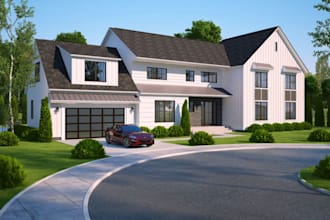 change house or wall color,modernize home exterior,virtual renovation,cabins,cgi