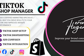 fix and setup tik tok shop ads tiktok dropshipping manager tiktok marketing