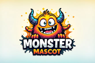 creative monster mascot logo