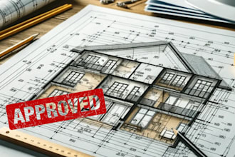 draw 2d building plans permits, floor plan, for builder, contractors in autocad