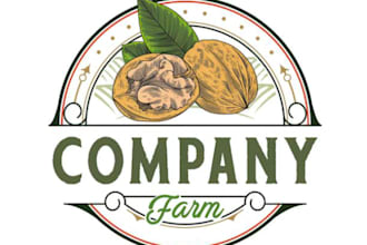 create high quality vintage peanut logo for your stall