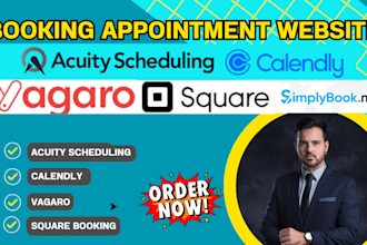 setup squarespace booking website appointment acuity scheduling calendly vagaro