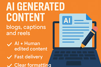 write engaging ai generated content for blogs, captions and reels