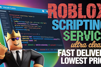 write quality roblox script in any system for your roblox game and studio