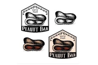 create vintage engraving logo with hand drawn style