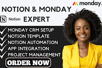 setup monday com, notion crm, n8n automation, notion template, notion workspace