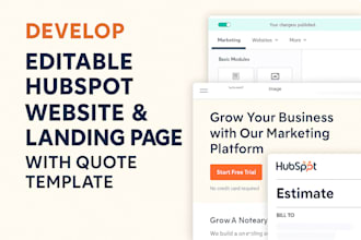 develop editable hubspot website landing page figma to hubspot quote template