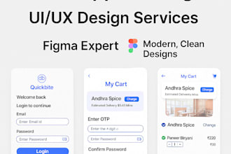 design mobile app screen in figma with a clean, modern UI