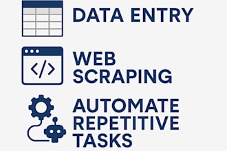 do data entry, web scraping, and automate repetitive tasks