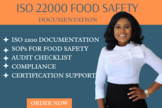 create iso 22000 food safety documentation and sops